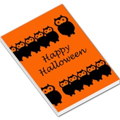 Happy Halloween - Owls Large Memo Pads by Valentinaart