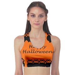 Happy Halloween - Owls Sports Bra by Valentinaart