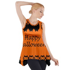 Happy Halloween - Owls Side Drop Tank Tunic by Valentinaart