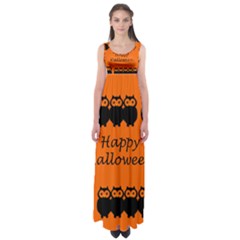 Happy Halloween - Owls Empire Waist Maxi Dress