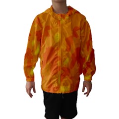 Orange Decor Hooded Wind Breaker (kids) by Valentinaart