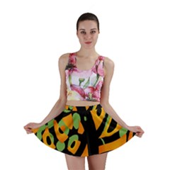 Abstract Animal Print Mini Skirt by Valentinaart