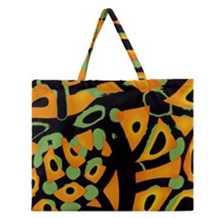 Abstract Animal Print Zipper Large Tote Bag by Valentinaart