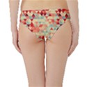 Modern Hipster Triangle Pattern Red Blue Beige Hipster Bikini Bottoms View2