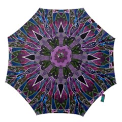 Sly Dog Modern Grunge Style Blue Pink Violet Hook Handle Umbrellas (large) by EDDArt