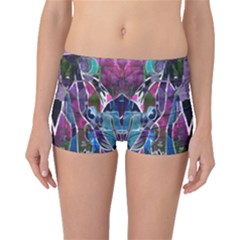 Sly Dog Modern Grunge Style Blue Pink Violet Boyleg Bikini Bottoms by EDDArt