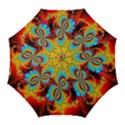 Crazy Mandelbrot Fractal Red Yellow Turquoise Golf Umbrellas View1