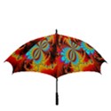 Crazy Mandelbrot Fractal Red Yellow Turquoise Golf Umbrellas View3