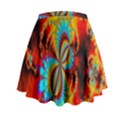 Crazy Mandelbrot Fractal Red Yellow Turquoise Mini Flare Skirt View2