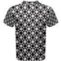 Modern Dots In Squares Mosaic Black White Men s Cotton Tee View1