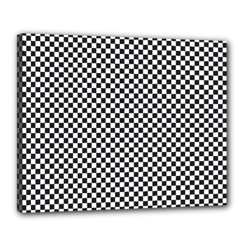 Sports Racing Chess Squares Black White Canvas 20  X 16  by EDDArt