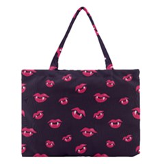 Pattern Of Vampire Mouths And Fangs Medium Tote Bag