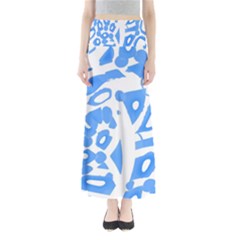 Blue Summer Design Maxi Skirts