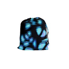 Blue Light Drawstring Pouches (small)  by Valentinaart