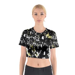 Little Bit Of Yellow Cotton Crop Top by Valentinaart