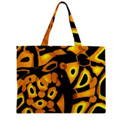 Yellow Design Zipper Mini Tote Bag