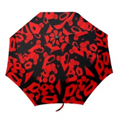 Red Design Folding Umbrellas by Valentinaart