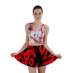 Red Design Mini Skirt by Valentinaart