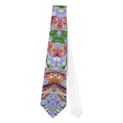 Abstract Painting Mandala Salmon Blue Green Neckties (one Side) 