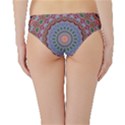 Abstract Painting Mandala Salmon Blue Green Hipster Bikini Bottoms View2