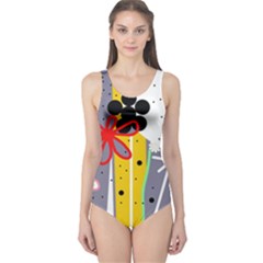 Flowers One Piece Swimsuit by Valentinaart