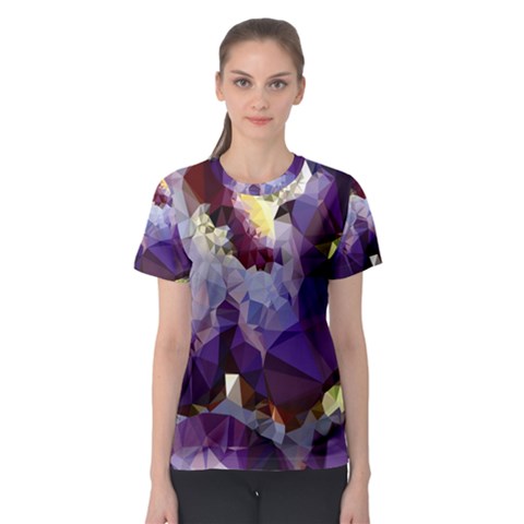 Purple Abstract Geometric Dream Women s Sport Mesh Tee by DanaeStudio