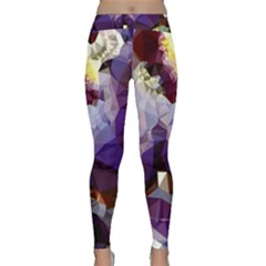 Purple Abstract Geometric Dream Yoga Leggings  by DanaeStudio