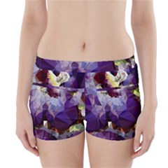 Purple Abstract Geometric Dream Boyleg Bikini Wrap Bottoms by DanaeStudio