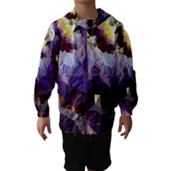 Purple Abstract Geometric Dream Hooded Wind Breaker (kids)