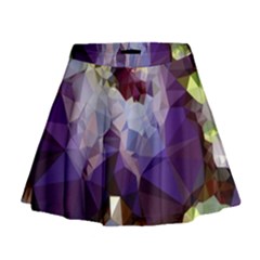 Purple Abstract Geometric Dream Mini Flare Skirt