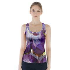 Purple Abstract Geometric Dream Racer Back Sports Top