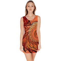 Nautilus Shell Abstract Fractal Sleeveless Bodycon Dress by designworld65