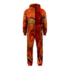 Nautilus Shell Abstract Fractal Hooded Jumpsuit (kids) by designworld65