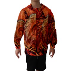 Nautilus Shell Abstract Fractal Hooded Wind Breaker (kids) by designworld65