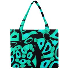 Cyan Design Mini Tote Bag by Valentinaart