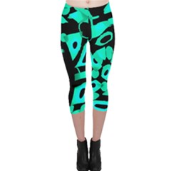 Cyan Design Capri Leggings  by Valentinaart