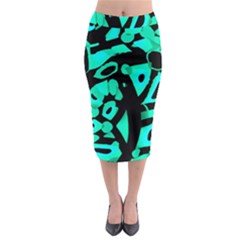 Cyan Design Midi Pencil Skirt