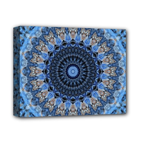 Feel Blue Mandala Deluxe Canvas 14  X 11  by designworld65