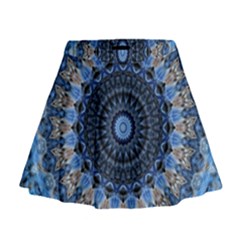 Feel Blue Mandala Mini Flare Skirt