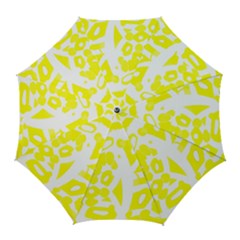 Yellow Sunny Design Golf Umbrellas by Valentinaart