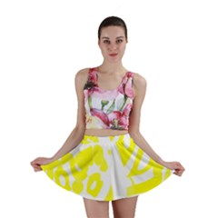 Yellow Sunny Design Mini Skirt by Valentinaart