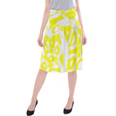 Yellow Sunny Design Midi Beach Skirt