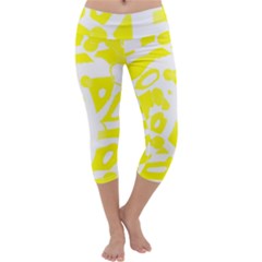 Yellow Sunny Design Capri Yoga Leggings