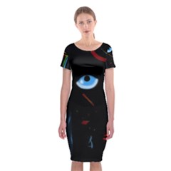 Black Magic Woman Classic Short Sleeve Midi Dress by Valentinaart