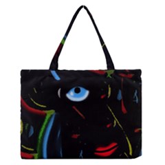 Black Magic Woman Medium Zipper Tote Bag