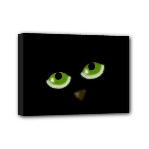 Halloween - Back Cat Mini Canvas 7  X 5  by Valentinaart