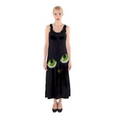 Halloween - Back Cat Sleeveless Maxi Dress