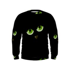 Halloween - Back Cat Kids  Sweatshirt by Valentinaart