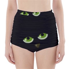 Halloween - Back Cat High-waisted Bikini Bottoms