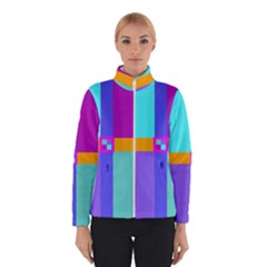 Right Angle Squares Stripes Cross Colored Winterwear by EDDArt